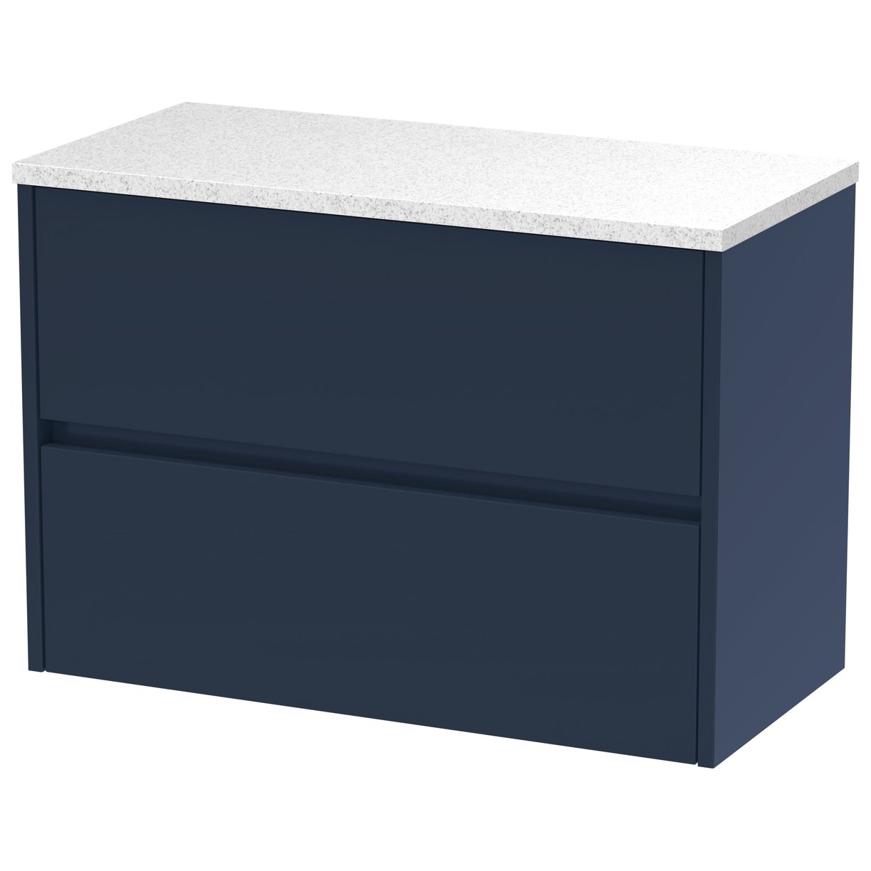 800mm W/H 2-Drawer Unit & Worktop - Indigo Blue
