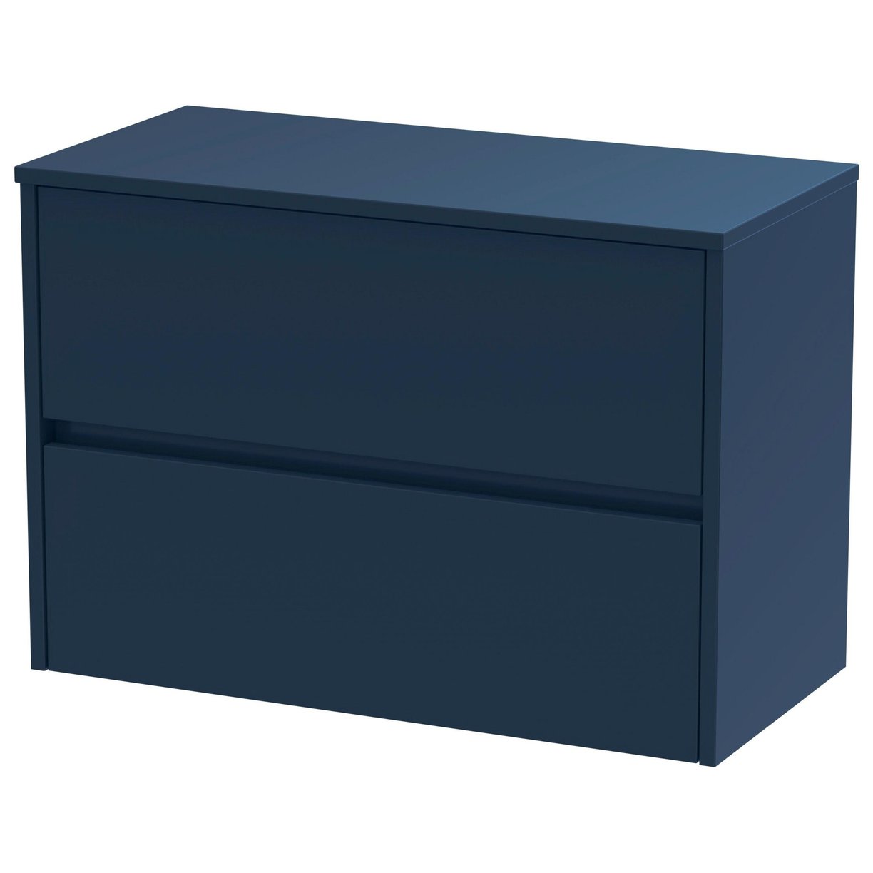800mm W/H 2-Drawer Unit & Worktop - Indigo Blue