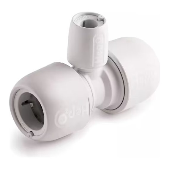 Hep2O Pb Branch Red Tee 90° W 22x22x10