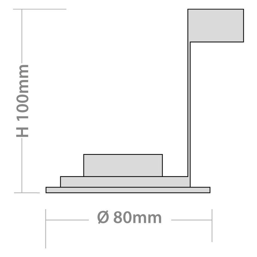 HOOP DOWNLIGHT STEEL GU10 FIXED CHROME
