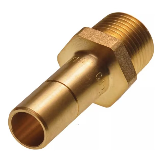 Hep2O Brass Adapter 15x1/2 SP/TM