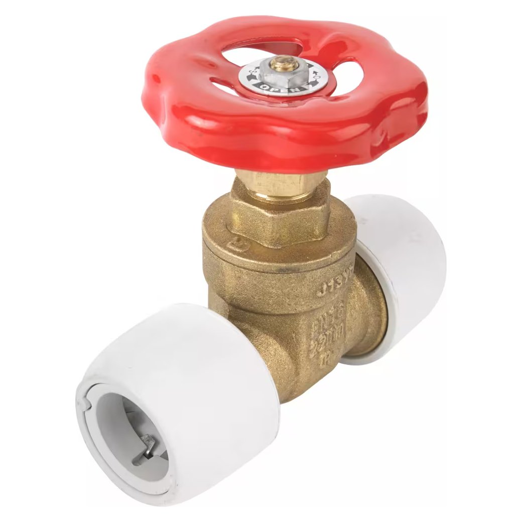 Hep2O Brass Gate Valve 22x22 PF/PF