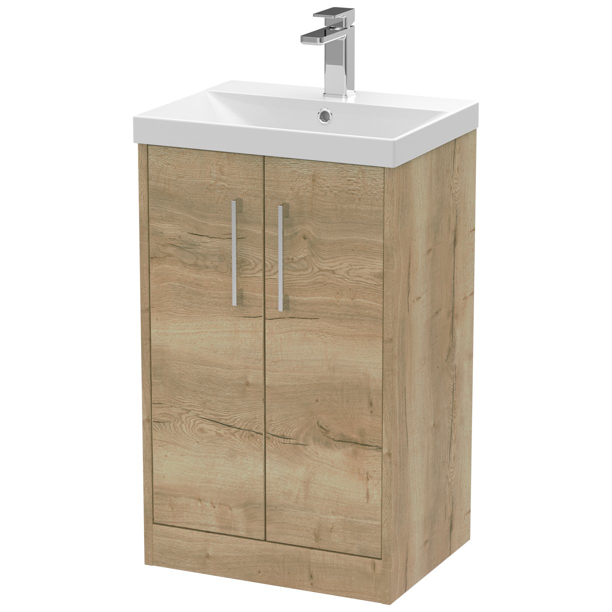 500 Fs 2-Door Vanity & Basin 3 - Bleached Oak