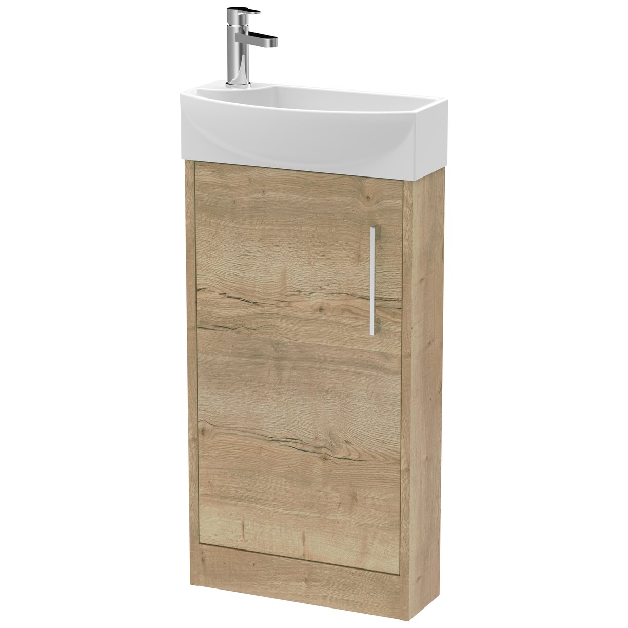 440 Fs 1-Door Unit & 1Th Basin Rh - Bleached Oak