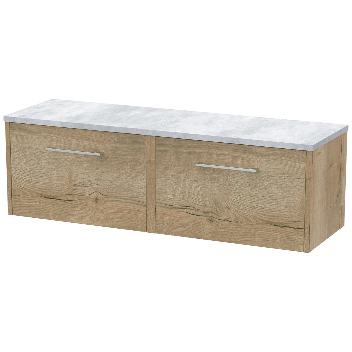 600 Wh 1-Drawer Vanity & Laminate Top - Bleached Oak