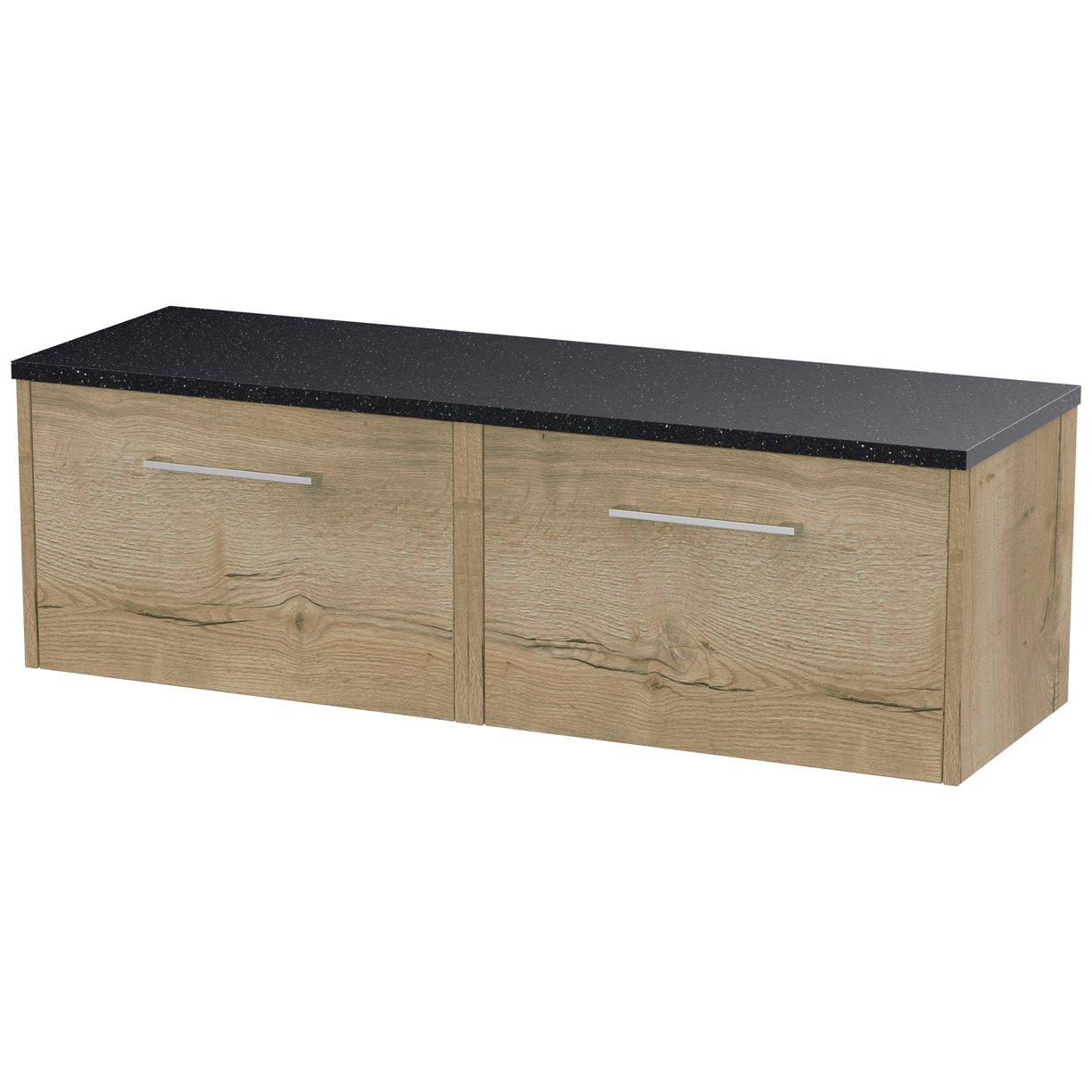 600 Wh 1-Drawer Vanity & Laminate Top - Bleached Oak