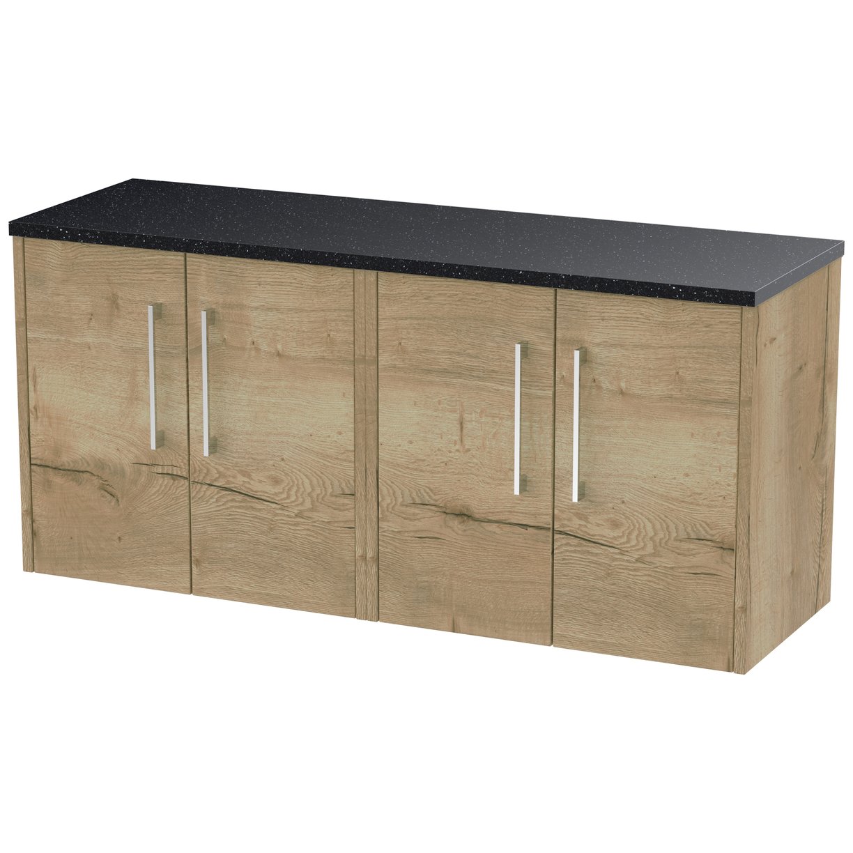 600 Wh 2-Door Vanity & Laminate Top - Bleached Oak