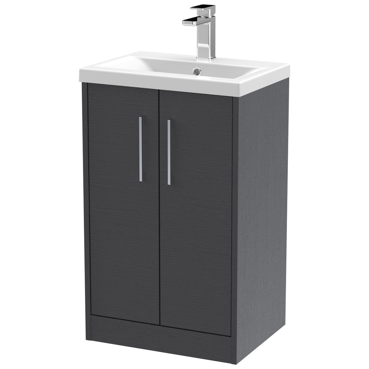 500 Fs 2-Door Vanity & Basin 1 - Graphite Grey