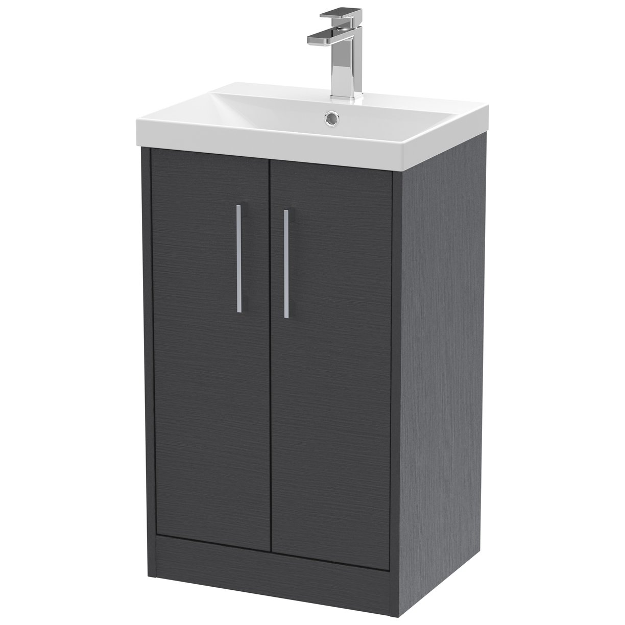 500 Fs 2-Door Vanity & Basin 3 - Graphite Grey