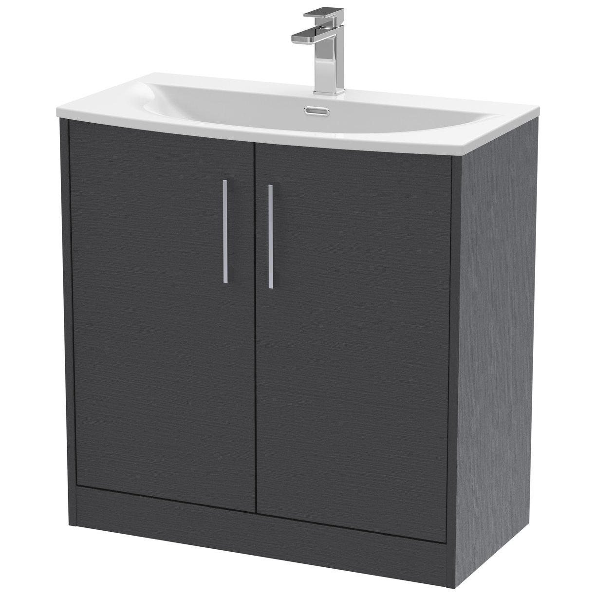 800 Fs 2-Door Vanity & Basin 4 - Graphite Grey