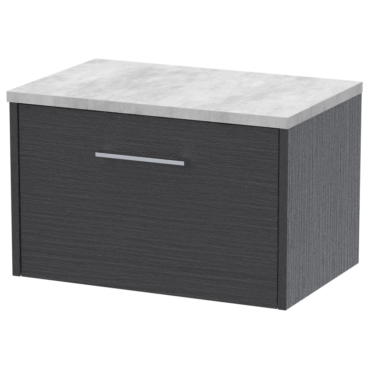 600 Wh Single Drawer Vanity & Laminate Top - Graphite Grey