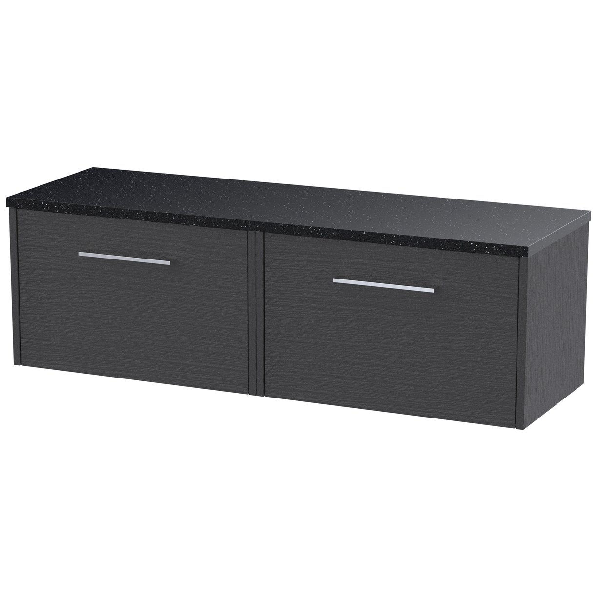 600 Wh 1-Drawer Vanity & Laminate Top - Graphite Grey Woodgrain