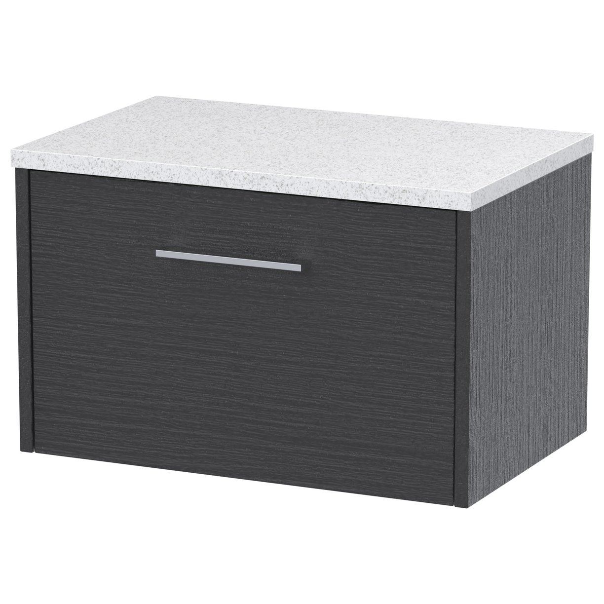 600 Wh Single Drawer Vanity & Laminate Top - Graphite Grey