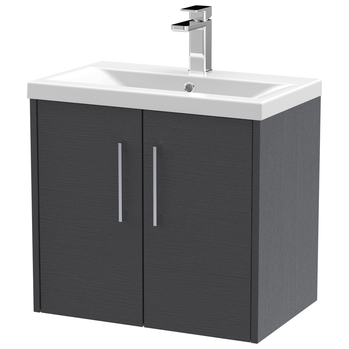 600 Wh 2-Door Vanity & Basin 1 - Graphite Grey