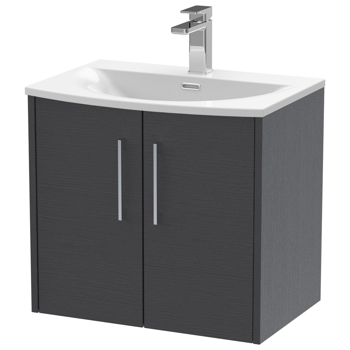 600 Wh 2-Door Vanity & Basin 4 - Graphite Grey