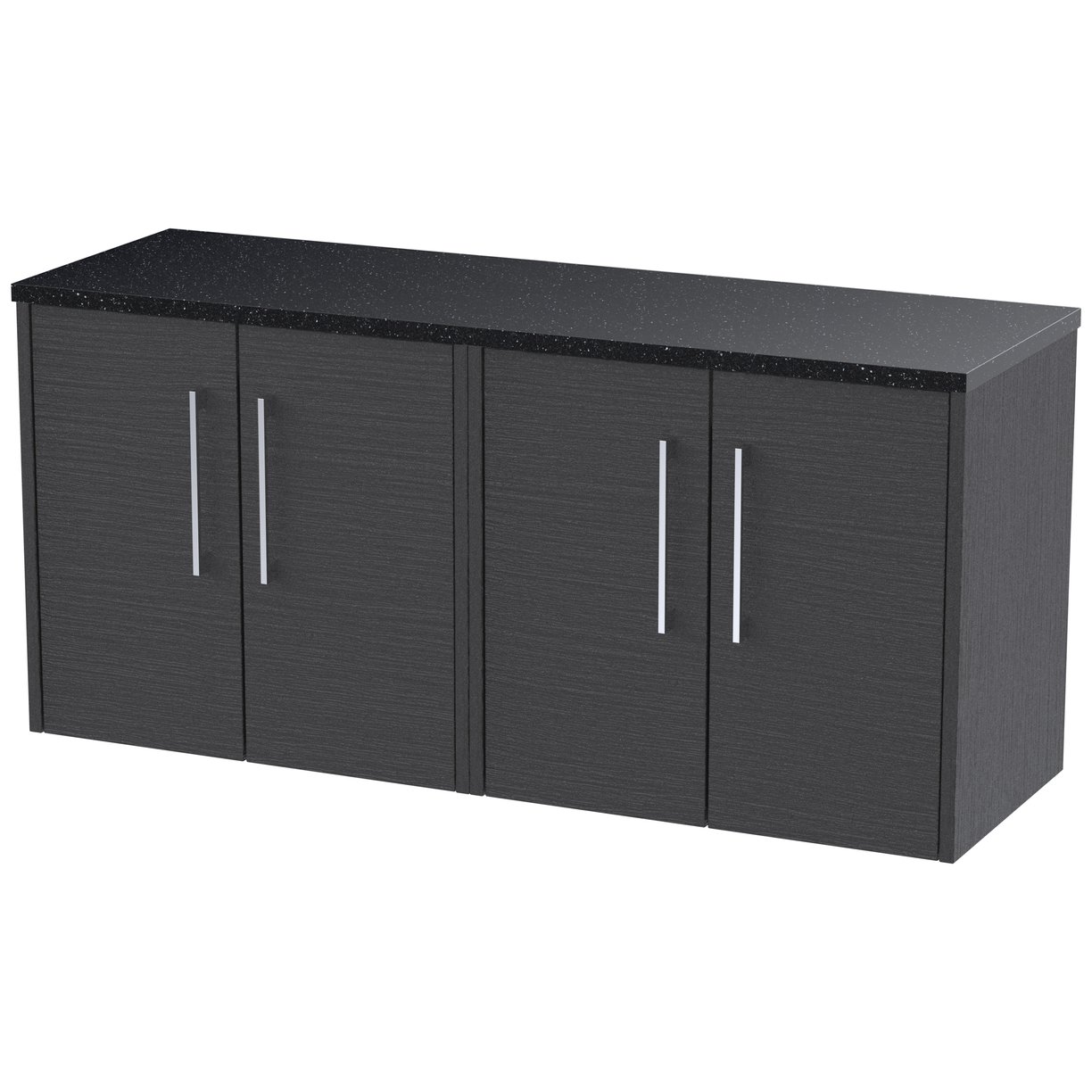 600 Wh 2-Door Vanity & Laminate Top - Graphite Grey Woodgrain