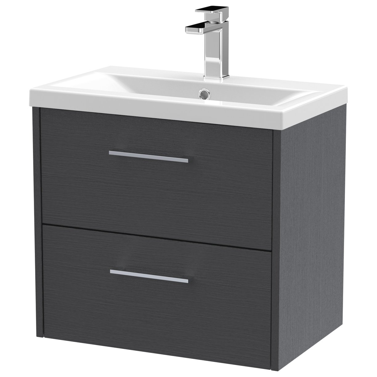 600 Wh 2-Drawer Vanity & Basin 1 - Graphite Grey