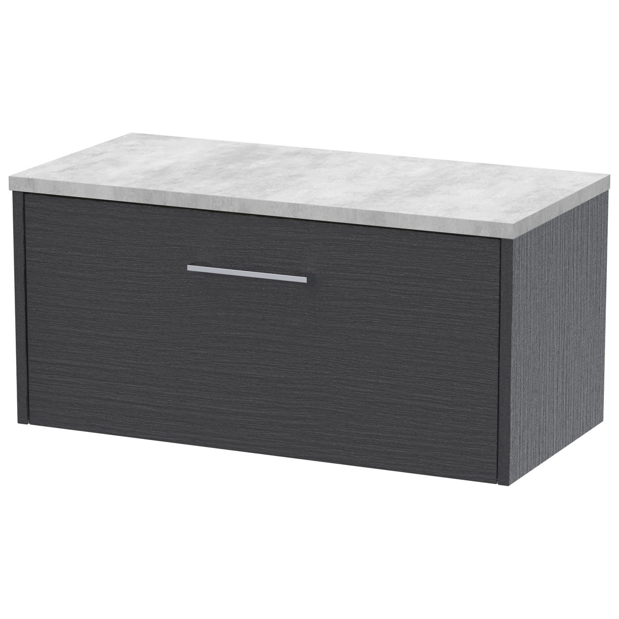 800 Wh Single Drawer Vanity & Laminate Top - Graphite Grey