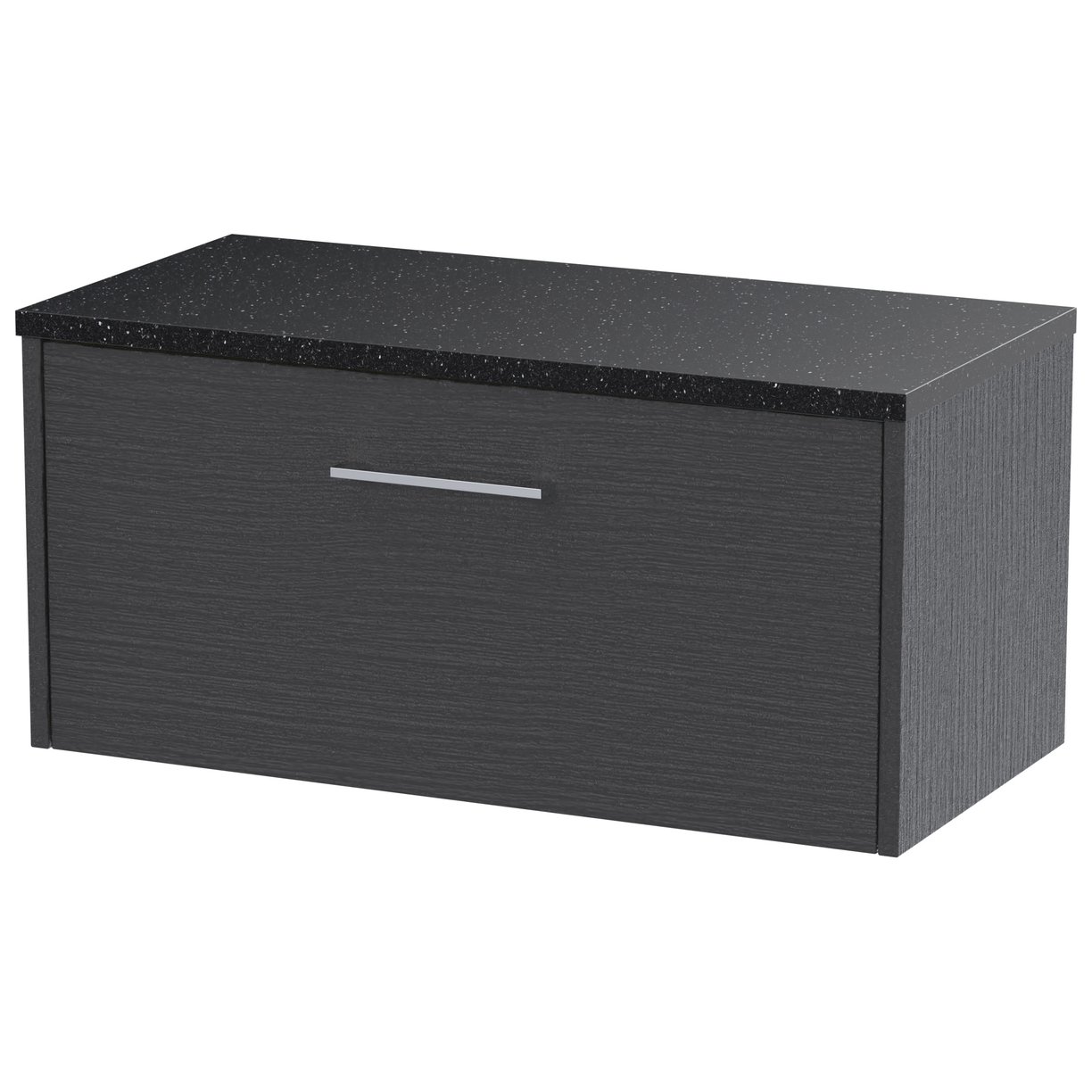 800 Wh Single Drawer Vanity & Laminate Top - Graphite Grey