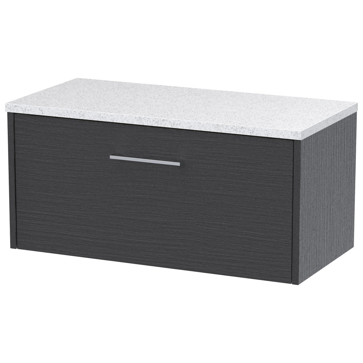 800 Wh Single Drawer Vanity & Laminate Top - Graphite Grey