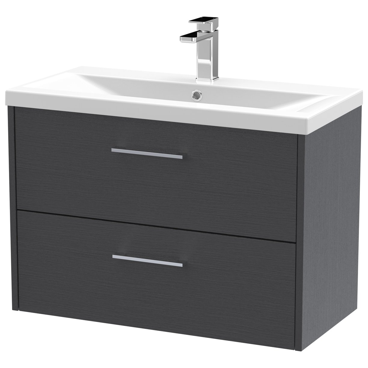 800 Wh 2-Drawer Vanity & Basin 1 - Graphite Grey