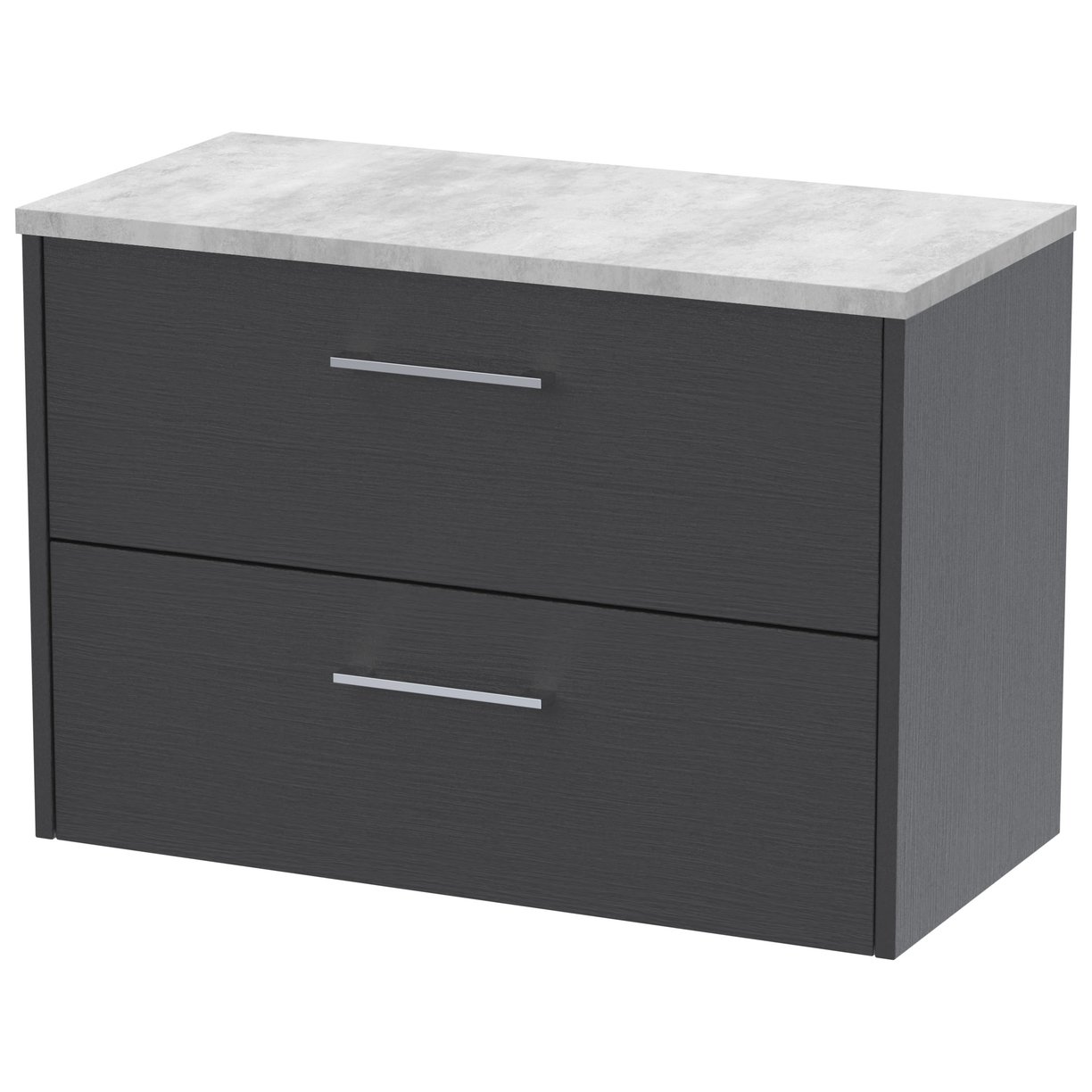 800 Wh 2-Drawer Vanity & Laminate Top - Graphite Grey