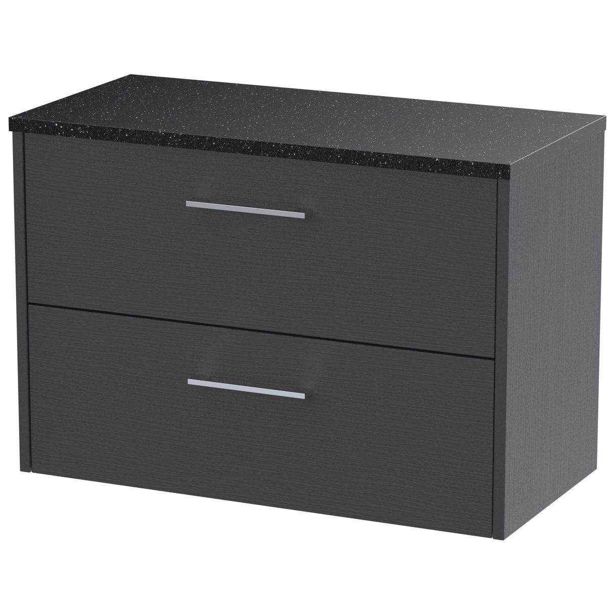 800 Wh 2-Drawer Vanity & Laminate Top - Graphite Grey
