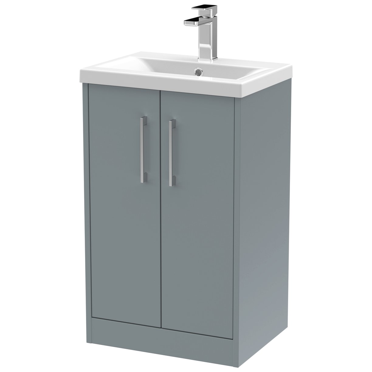 500 Fs 2-Door Vanity & Basin 1 - Coastal Grey
