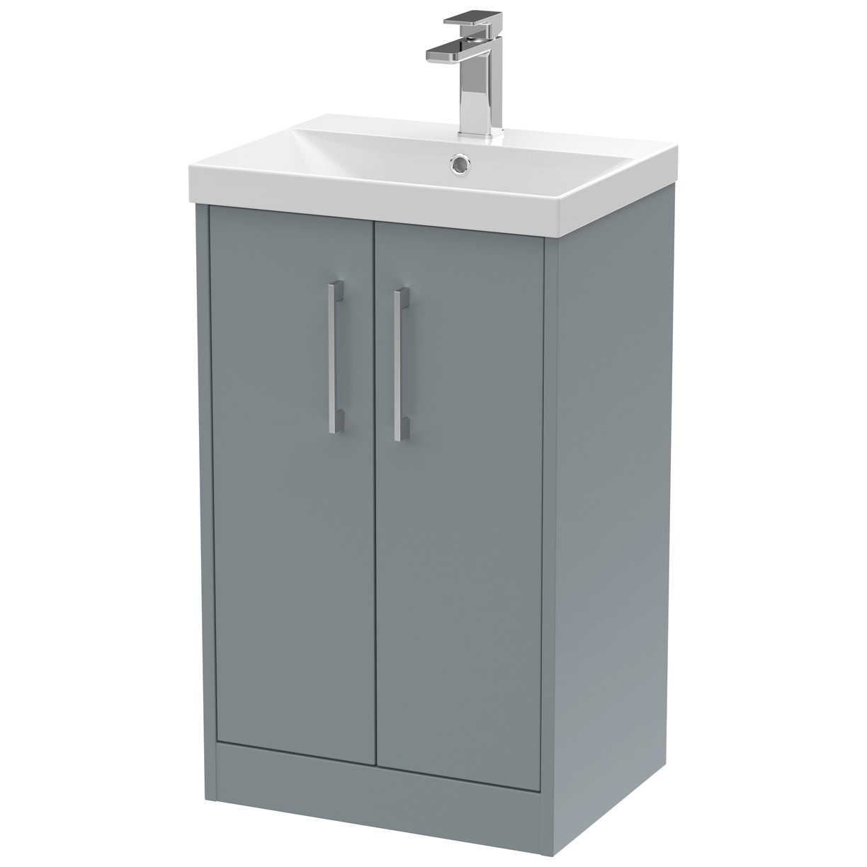 500 Fs 2-Door Vanity & Basin 3 - Coastal Grey