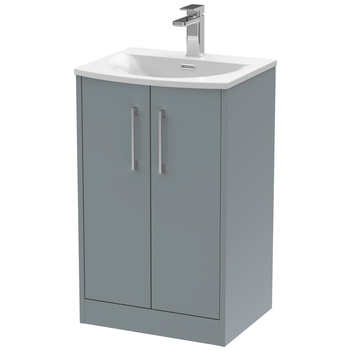500 Fs 2-Door Vanity & Basin 4 - Coastal Grey