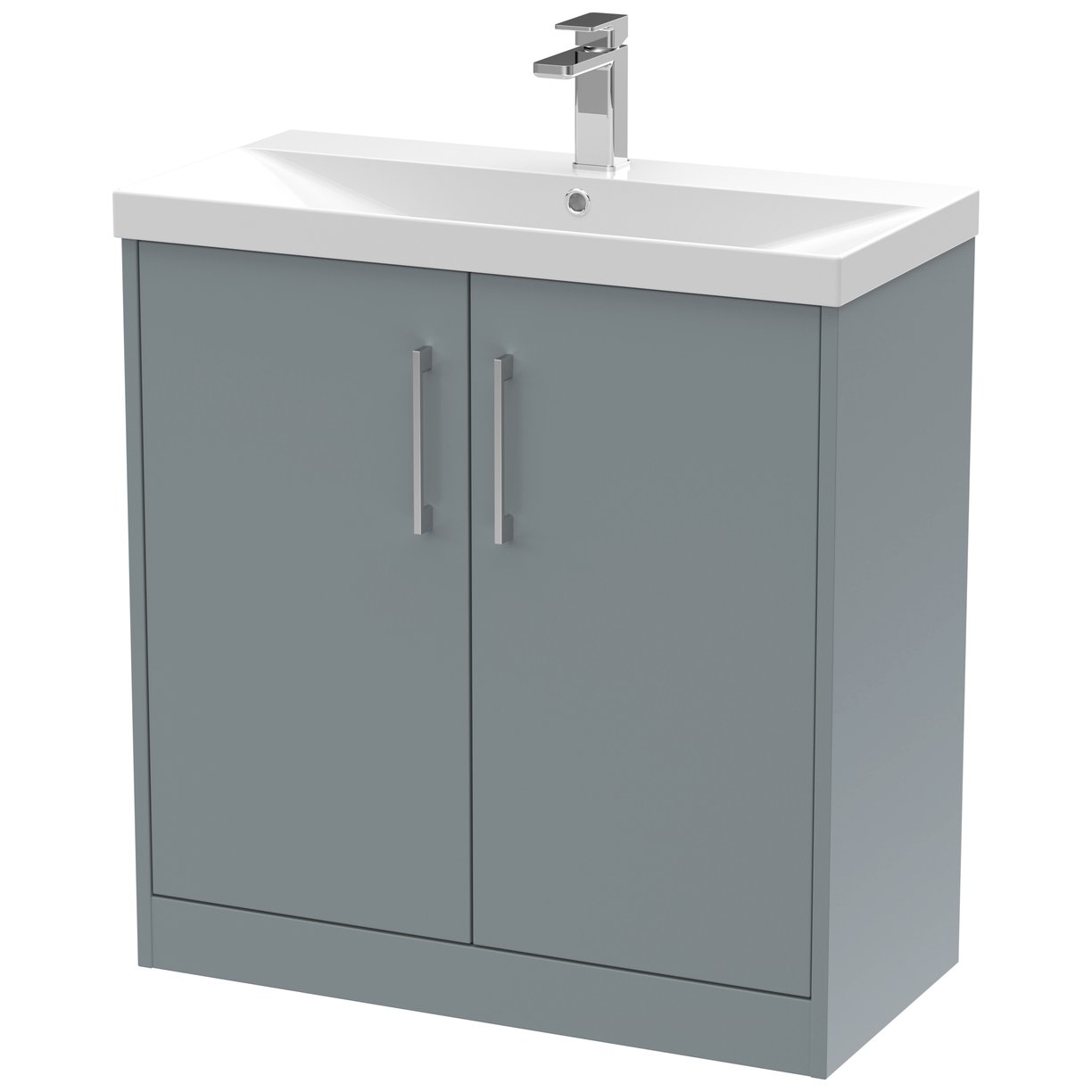 800 Fs 2-Door Vanity & Basin 3 - Coastal Grey