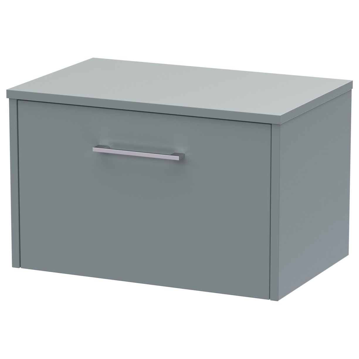 600 Wh Single Drawer Vanity & Worktop - Coastal Grey