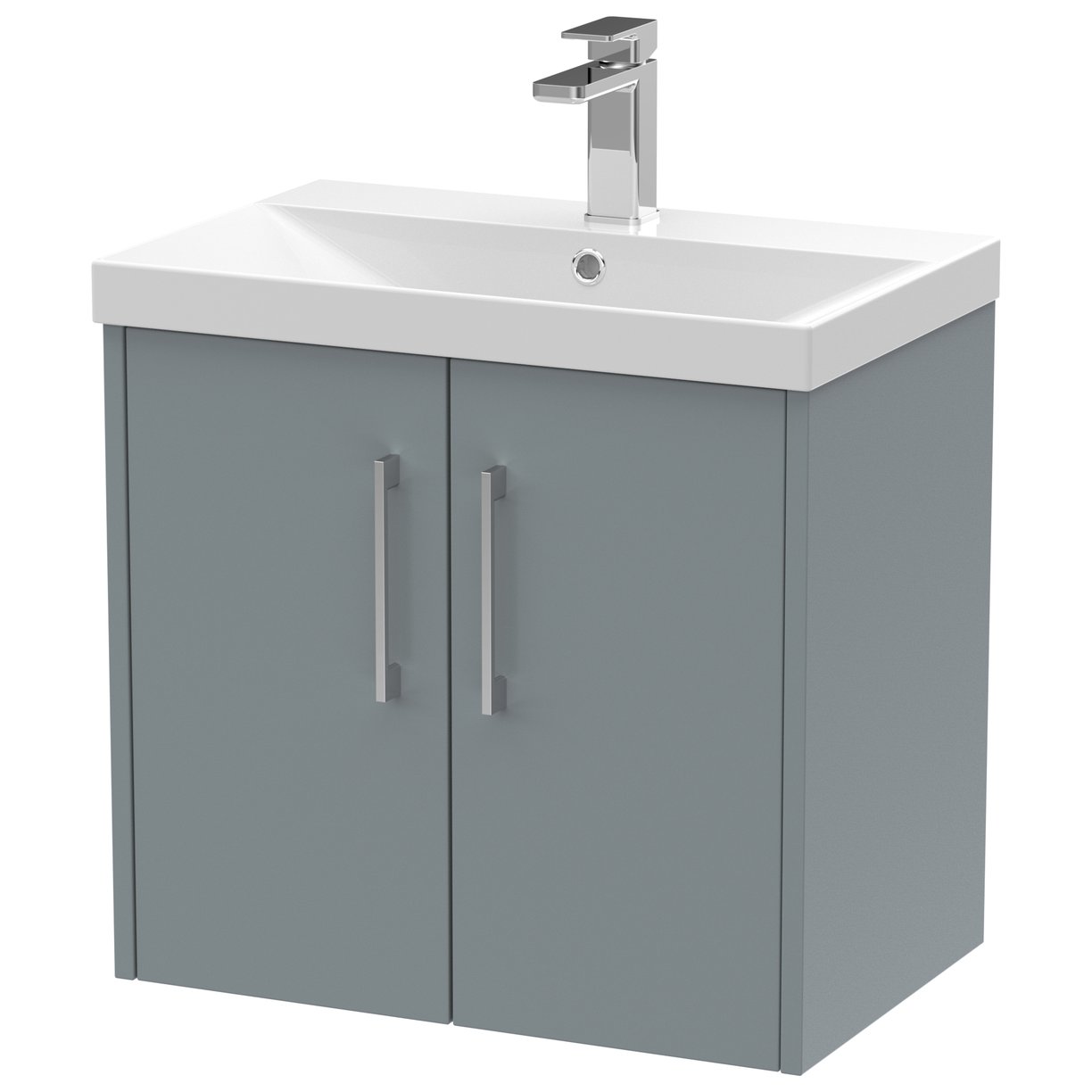 600 Wh 2-Door Vanity & Basin 3 - Coastal Grey
