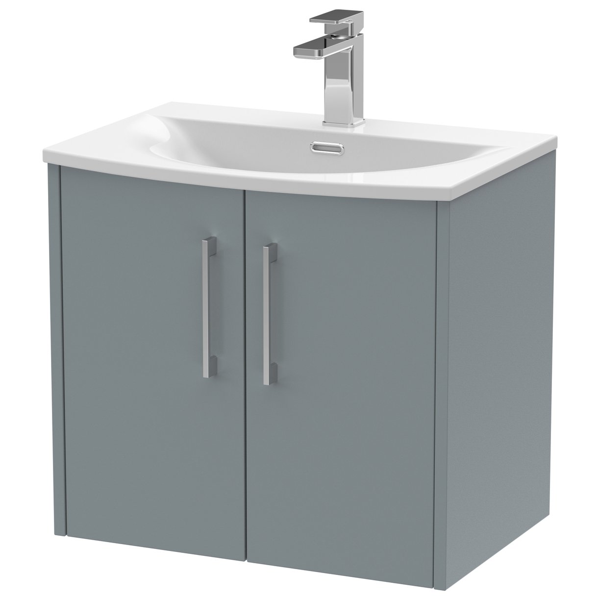 600 Wh 2-Door Vanity & Basin 4 - Coastal Grey