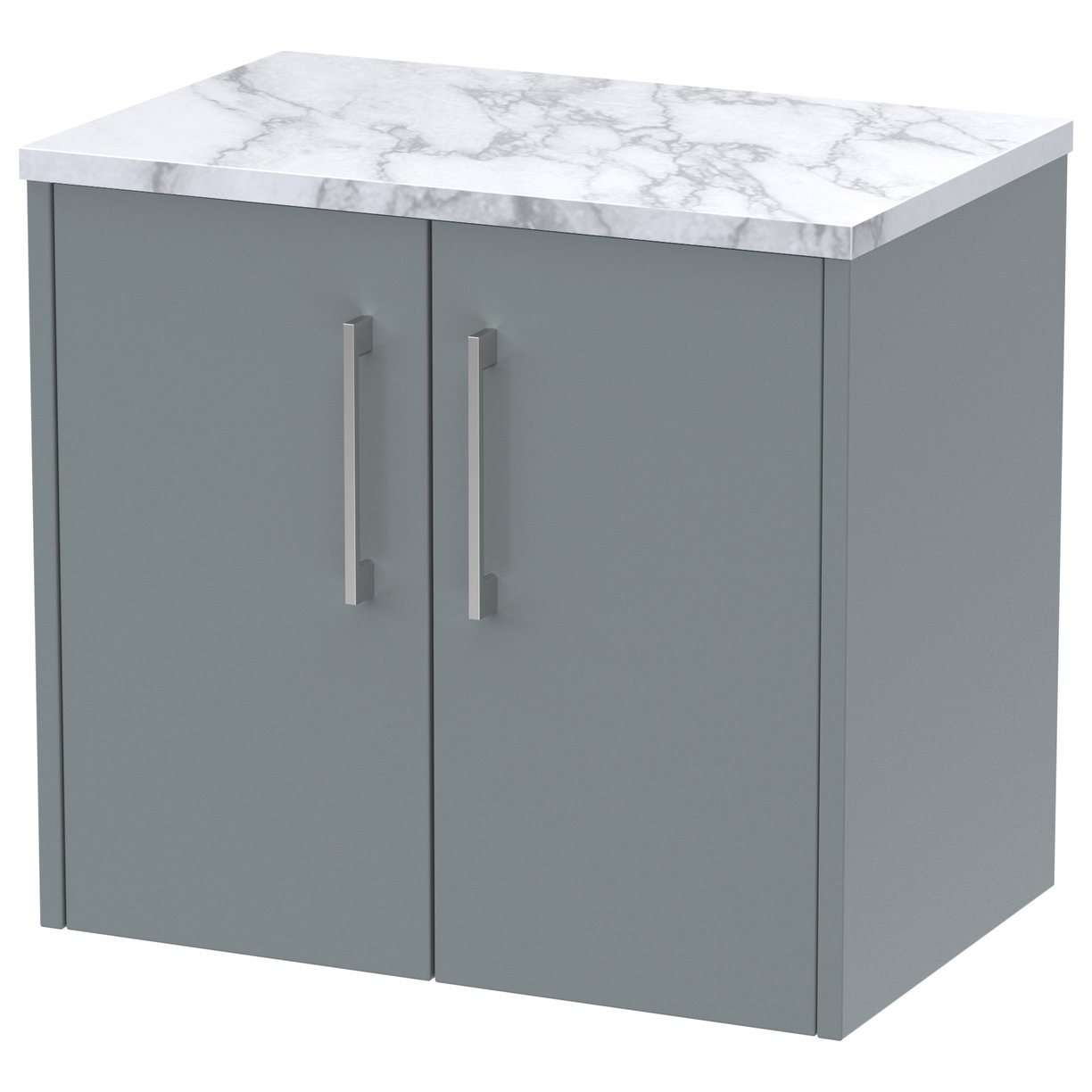 600 Wh 2-Door Vanity & Laminate Top - Coastal Grey