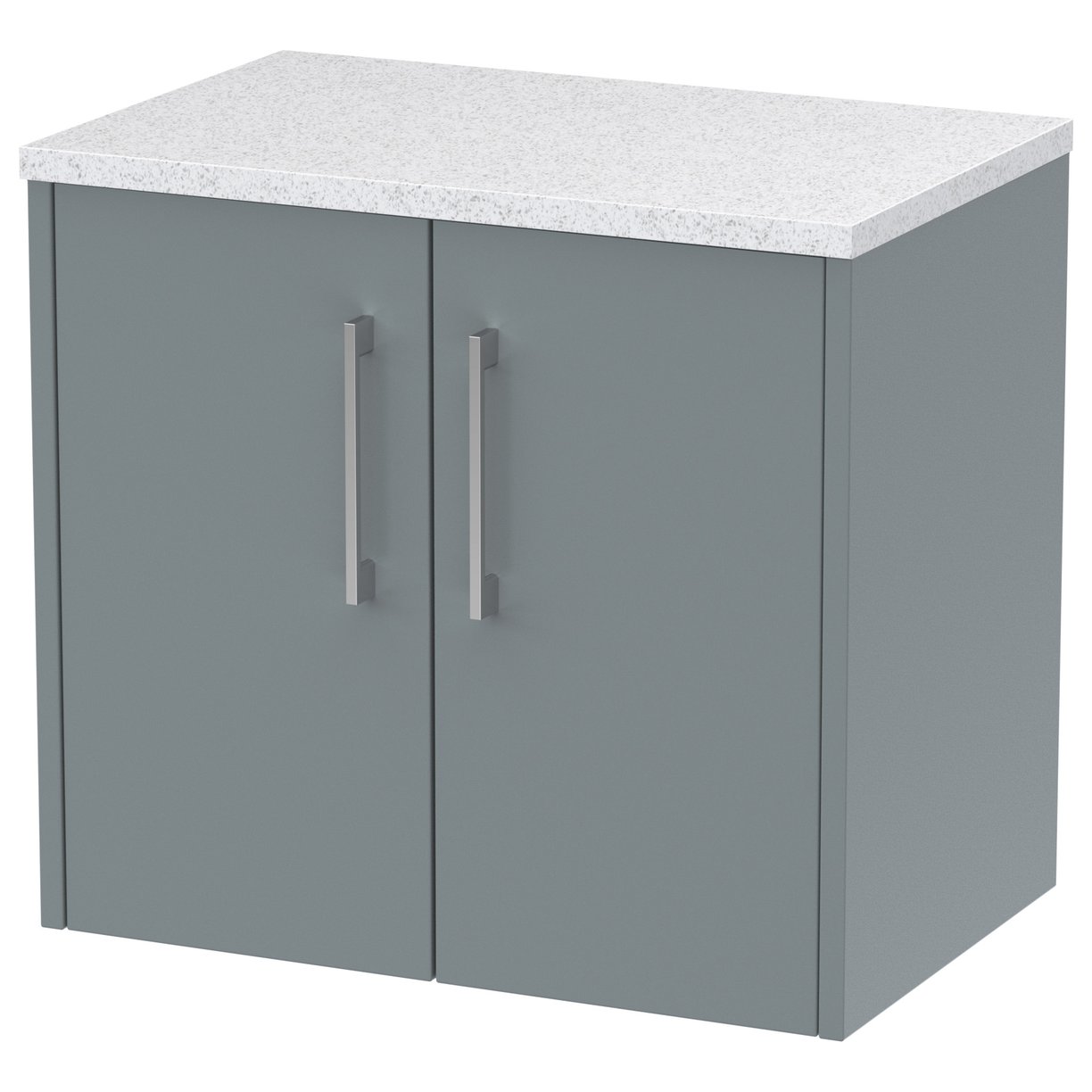600 Wh 2-Door Vanity & Laminate Top - Coastal Grey