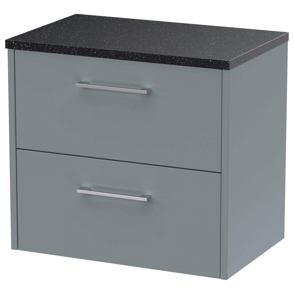 600 Wh 2-Drawer Vanity & Laminate Top - Coastal Grey