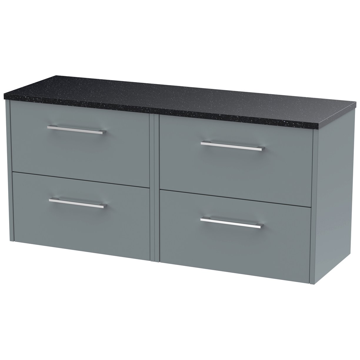 600 Wh 2-Drawer Vanity & Laminate Top - Coastal Grey