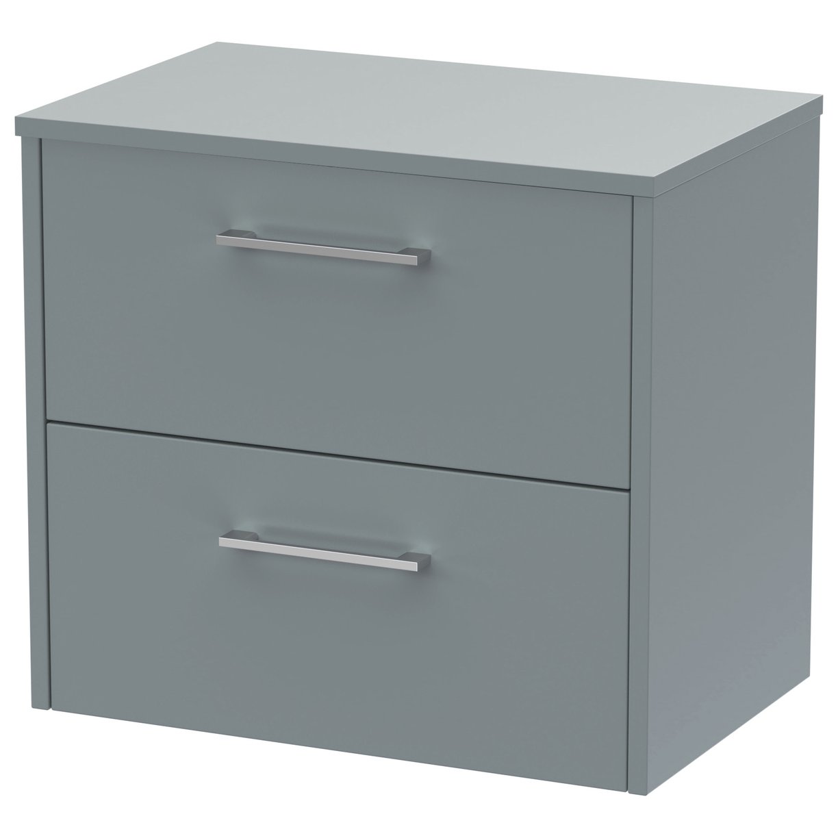 600 Wh 2-Drawer Vanity & Worktop - Coastal Grey