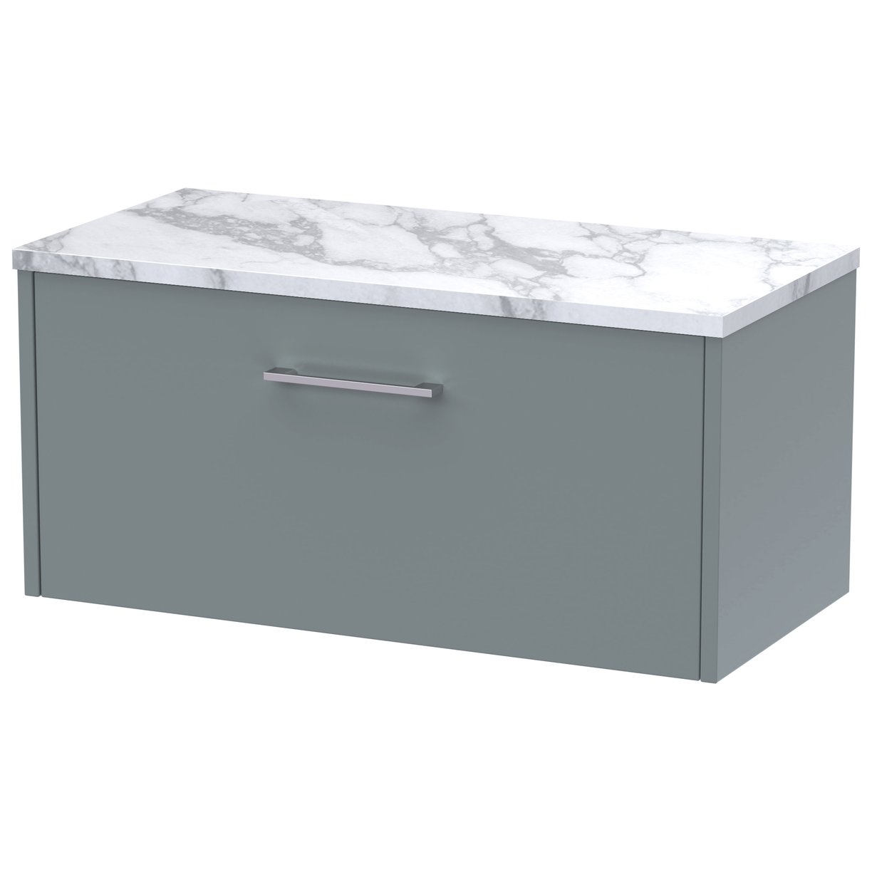 800 Wh Single Drawer Vanity & Laminate T - Coastal Grey
