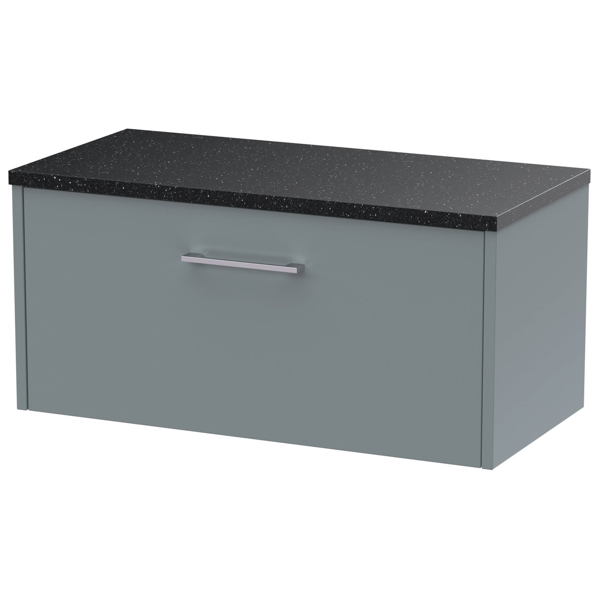 800 Wh Single Drawer Vanity & Laminate Top - Coastal Grey