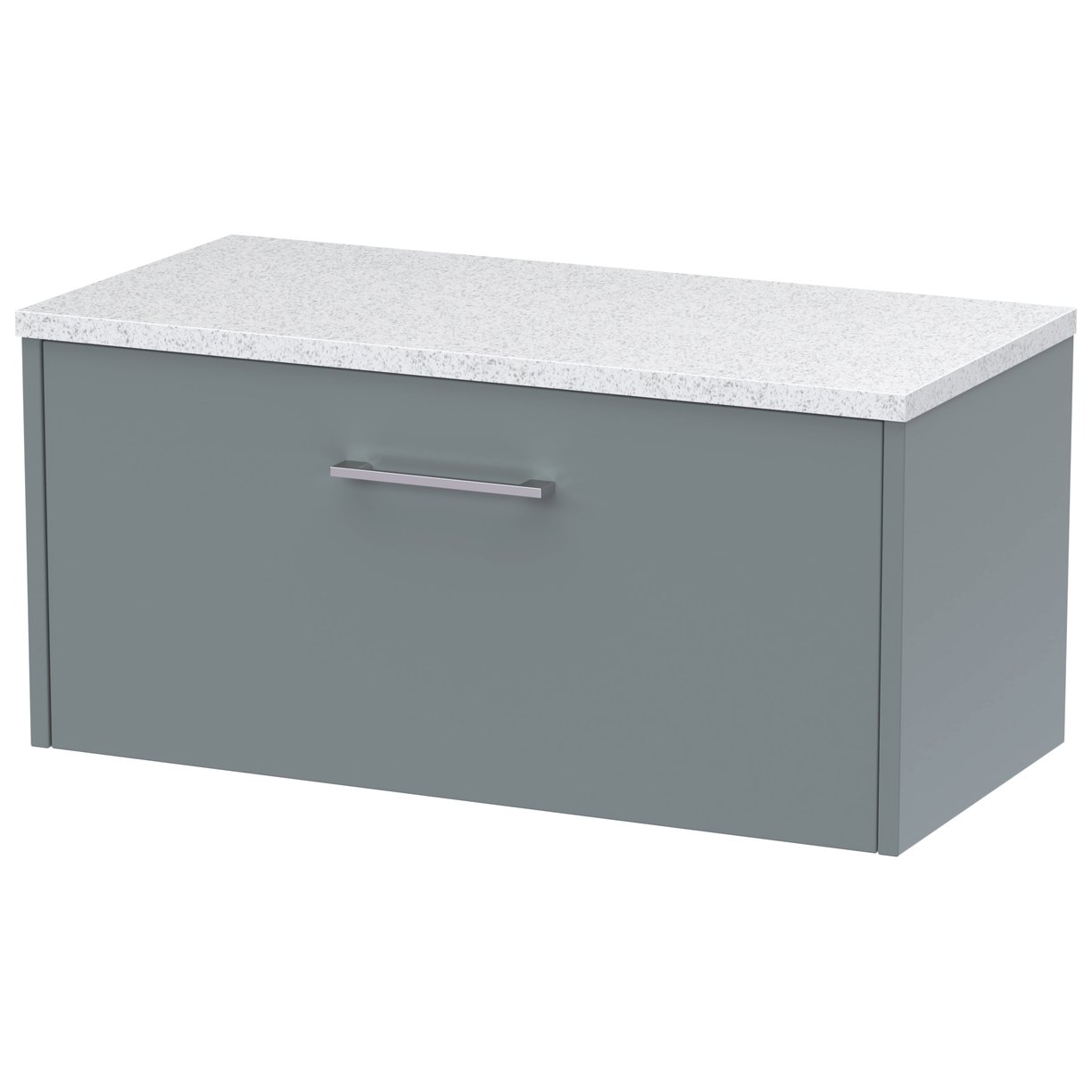 800 Wh Single Drawer Vanity & Laminate Top - Coastal Grey