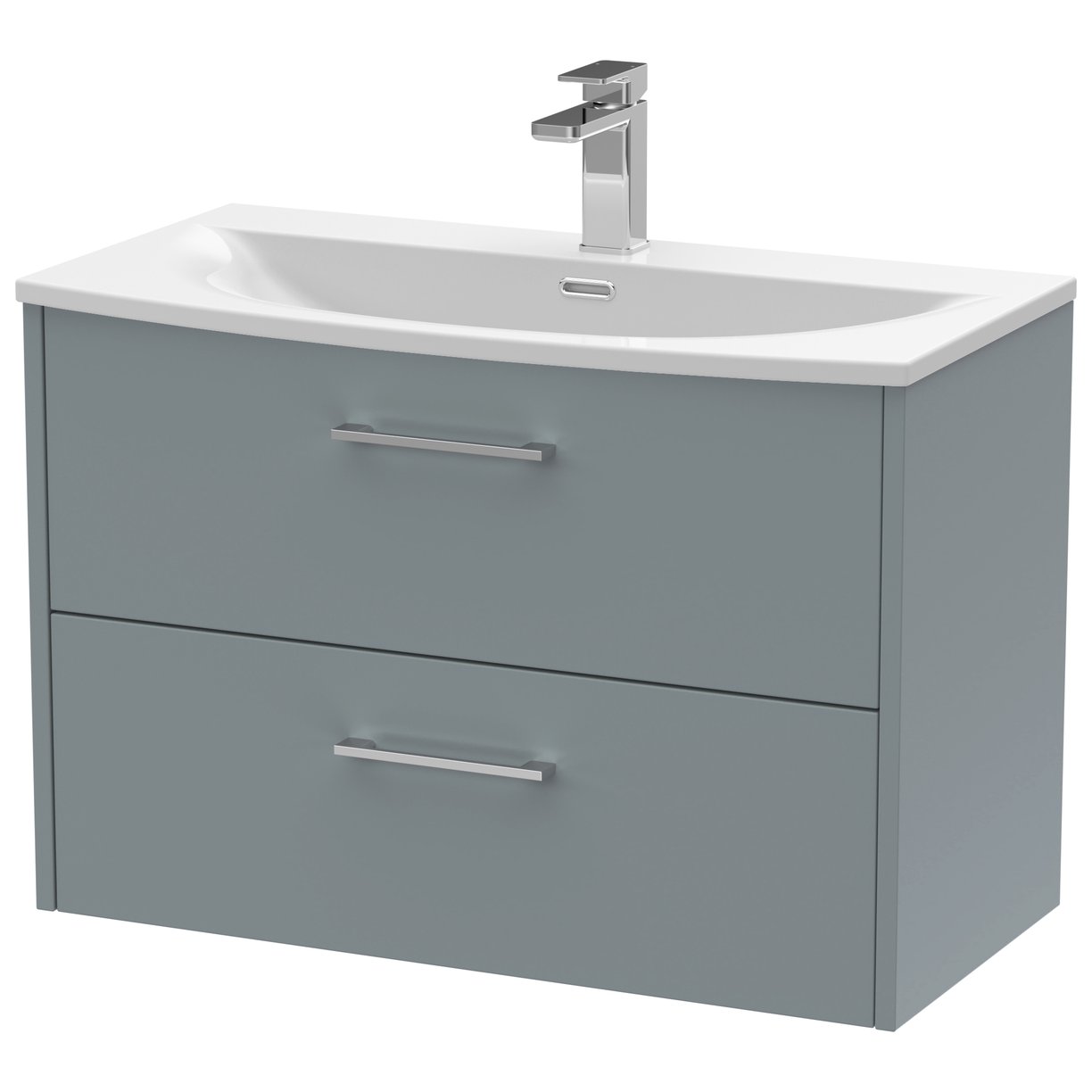 800 Wh 2-Drawer Vanity & Basin 4 - Coastal Grey