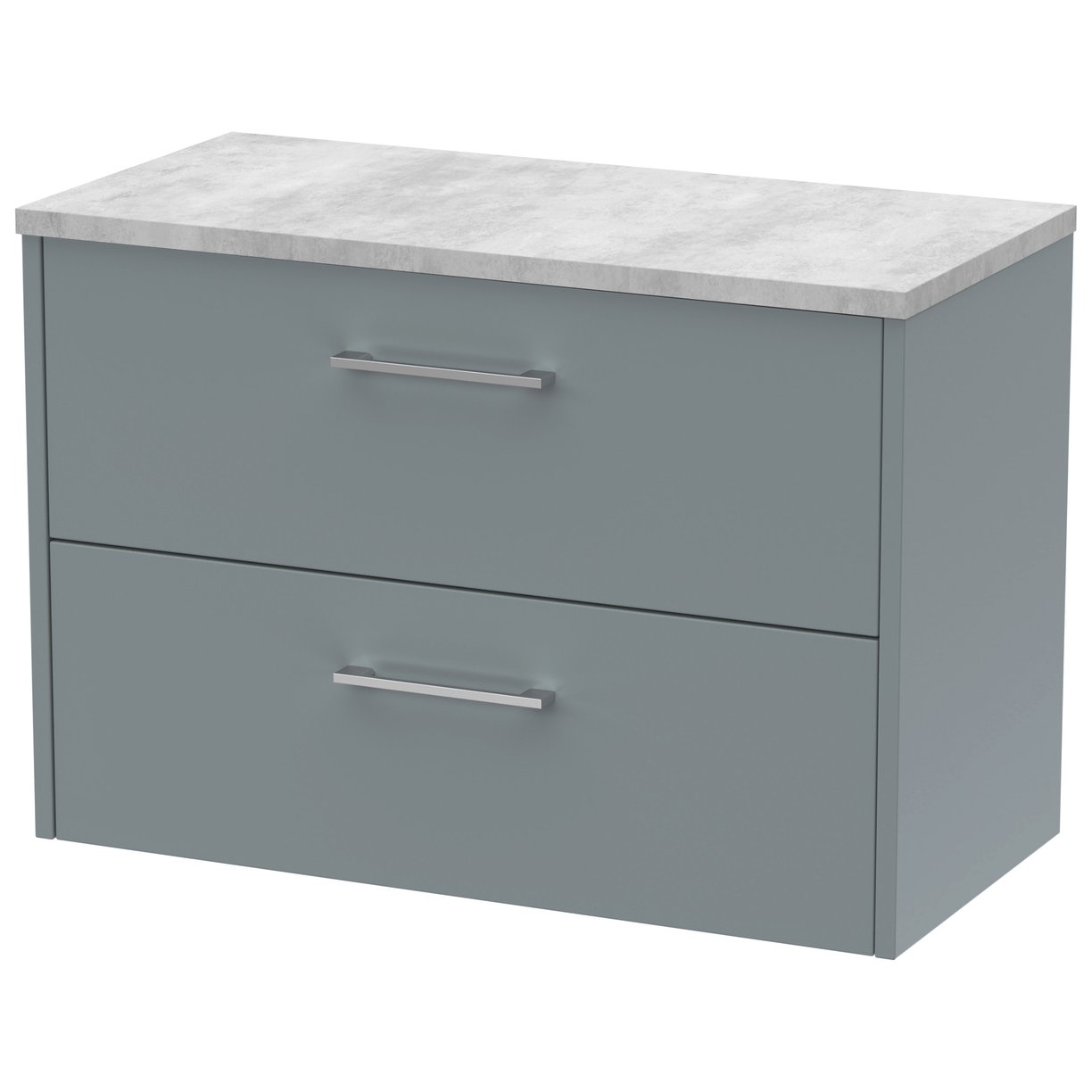 800 Wh 2-Drawer Vanity & Laminate Top - Coastal Grey