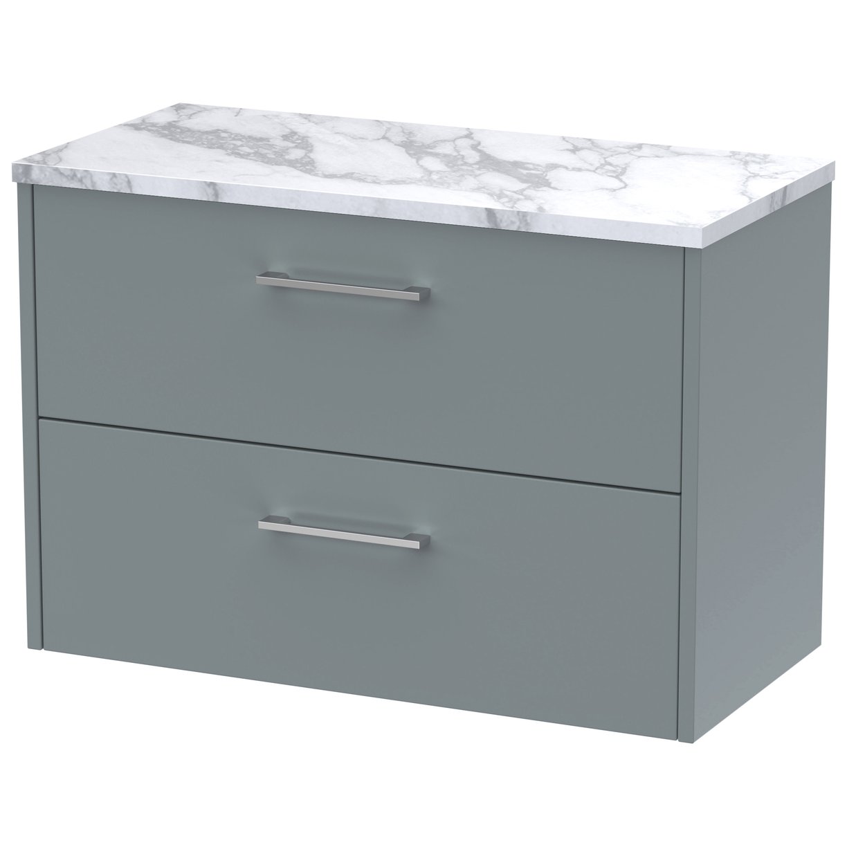 800 Wh 2-Drawer Vanity & Laminate Top - Coastal Grey