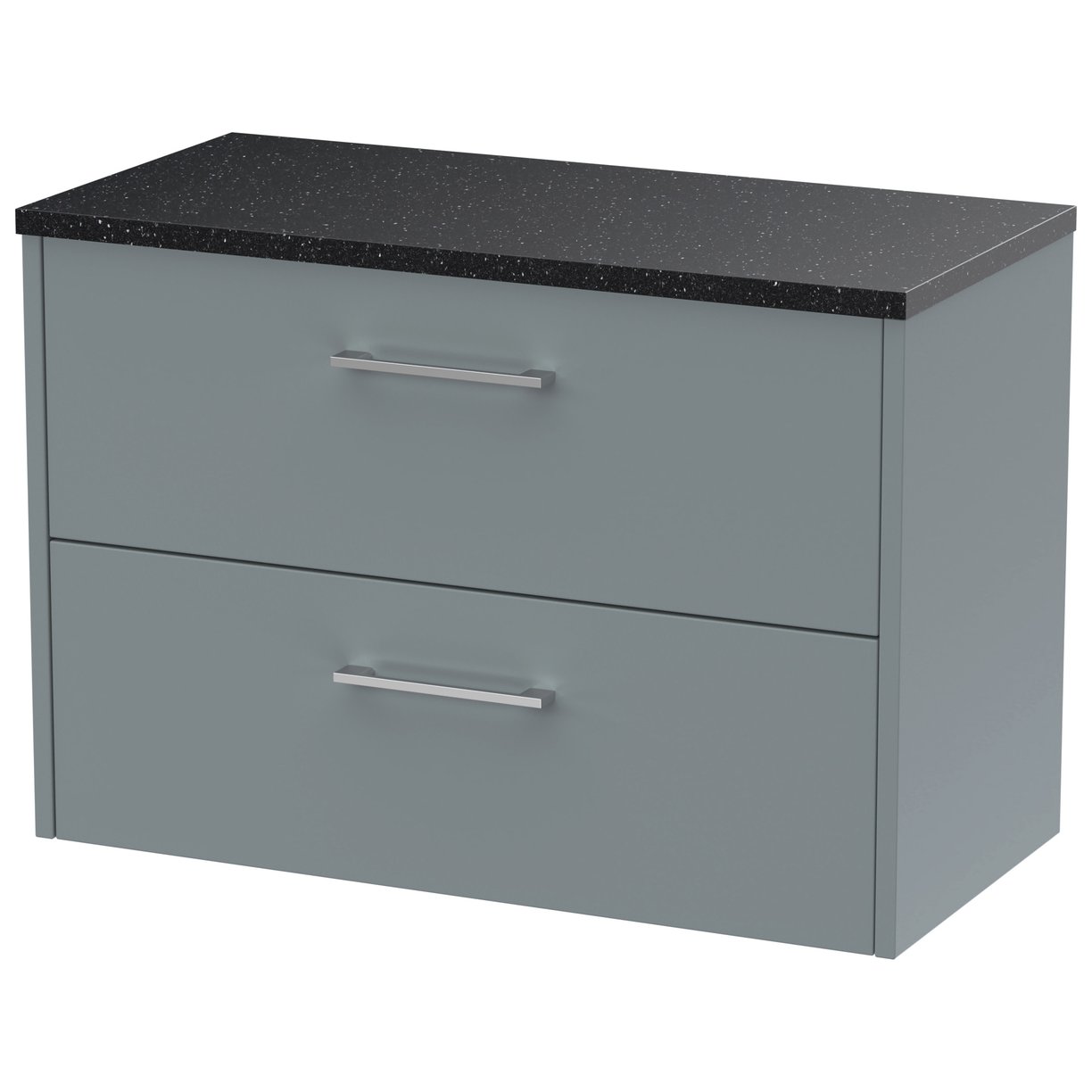 800 Wh 2-Drawer Vanity & Laminate Top - Coastal Grey