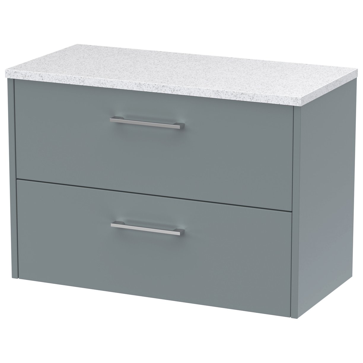 800 Wh 2-Drawer Vanity & Laminate Top - Coastal Grey