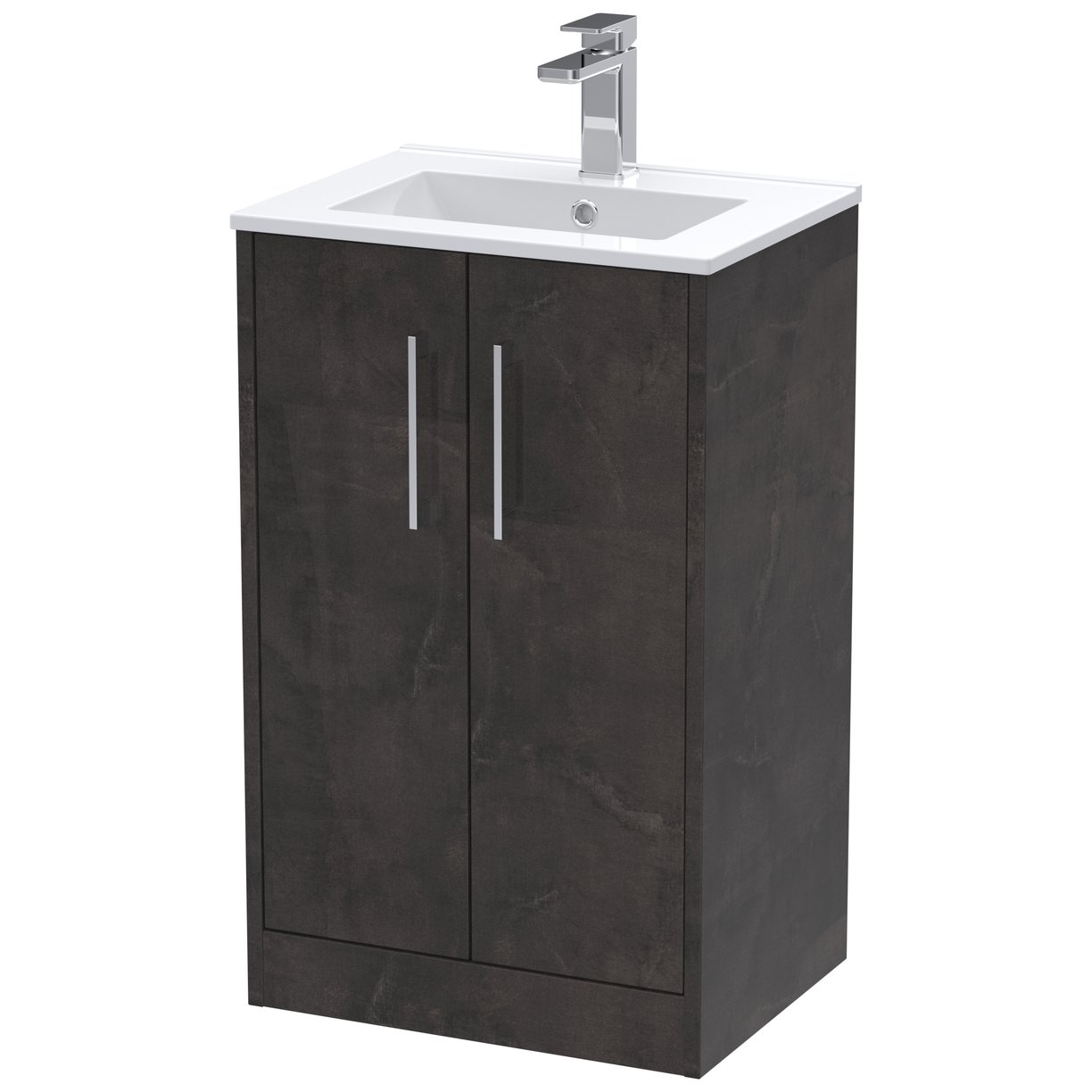 500 Fs 2-Door Vanity & Basin 2 - Metallic Slate