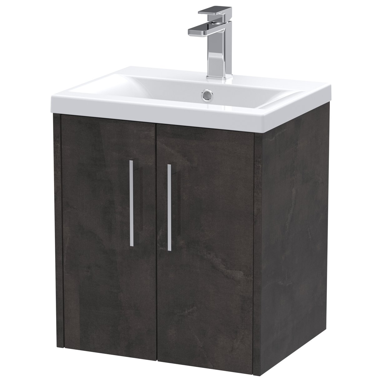 500 Wh 2-Door Vanity & Basin 1 - Metallic Slate