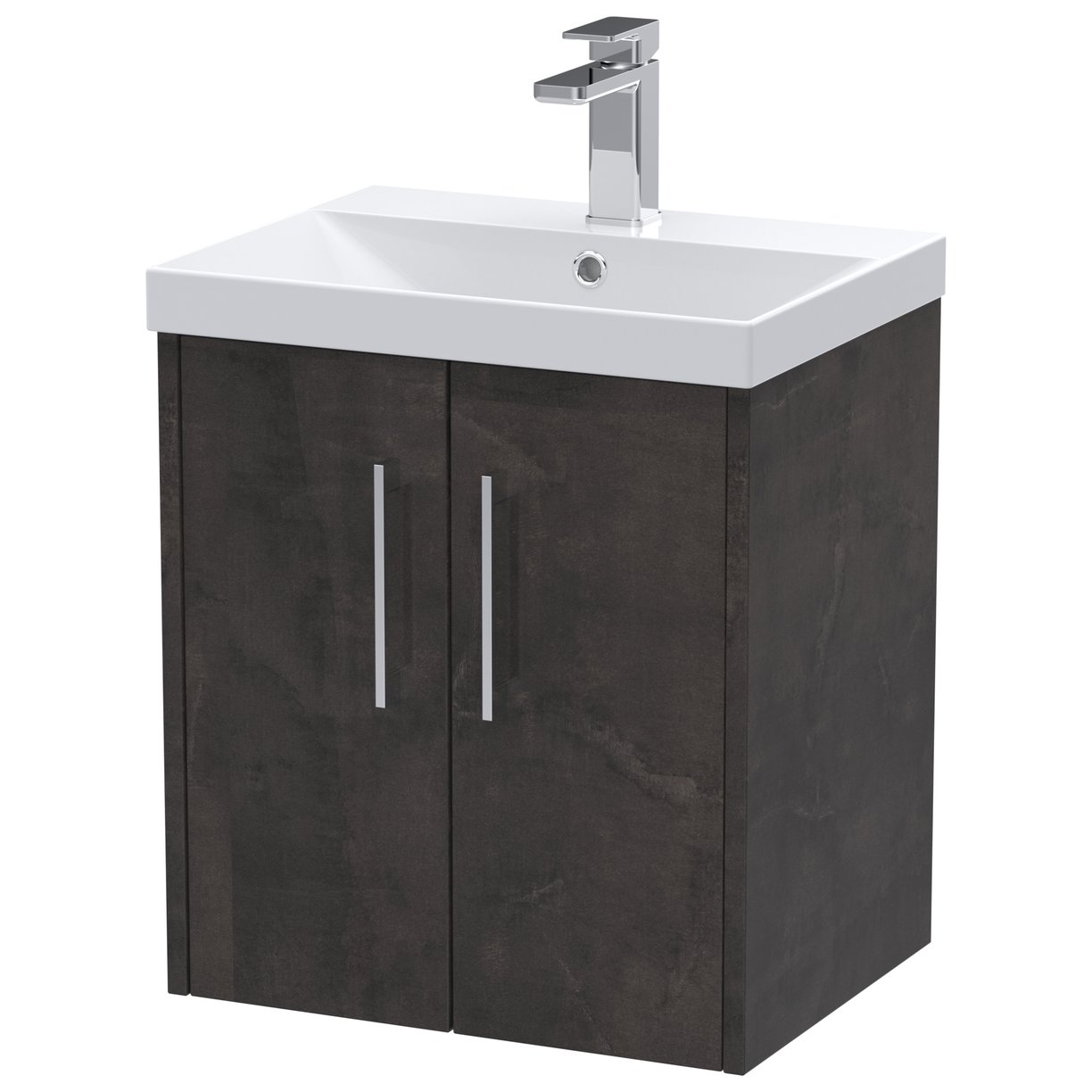 500 Wh 2-Door Vanity & Basin 3 - Metallic Slate